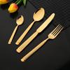 5 ks Sada příborů se zlatým zrcadlem Sada příborů Wetern Nůž Vidlička Lžíce Sada kuchyňského nádobí Sada nádobí z nerezové oceli