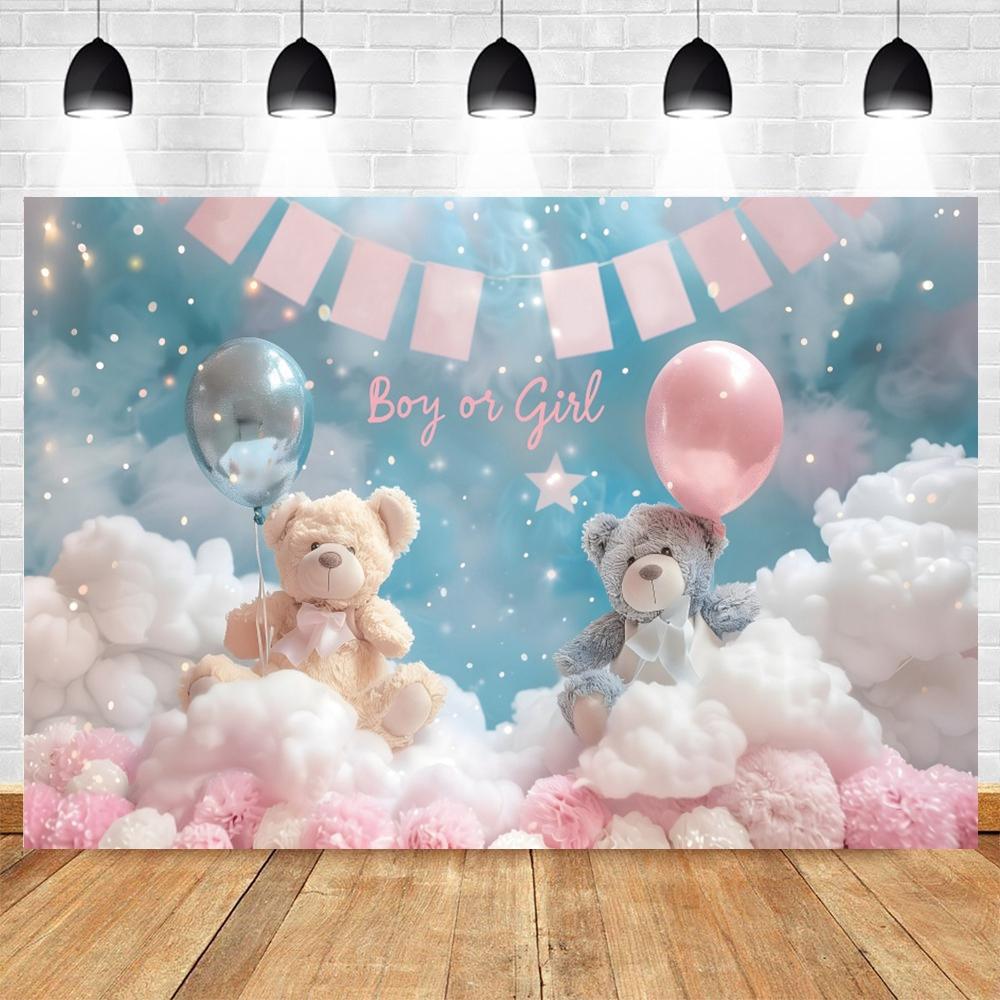Teddybär Baby Geburtstagsparty Dekoration Fotohintergrund Babyparty Banner Kuchen-Zertrümmerung Foto Hintergrund Studio Requisiten