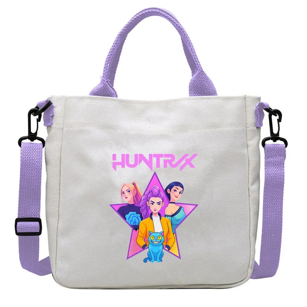 HotDemon Hunters Plátěná taška přes rameno pro kluky a holky Anime Móda Crossbody tašky Studenti Pravděpodobně Kabelka Jednoduchá Tote-taška