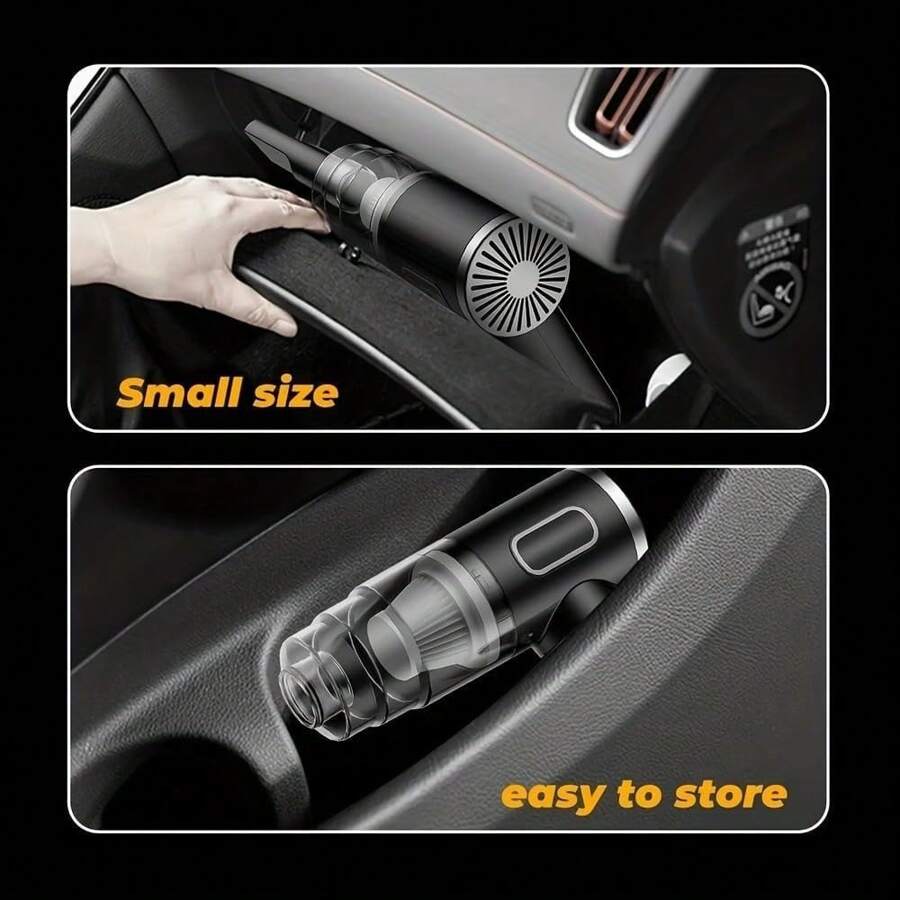 Small Handheld Vacuum Cleaner, Portable Wireless Vacuum Cleaner, Mini Handheld Vacuum Cleaner With Brush Head, Long Suction Nozzle, Dual Filters,