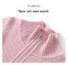 Women's Casual Half-Zip Lapel Cashmere Sweater - Warm, Loose, Versatile Winter Knit