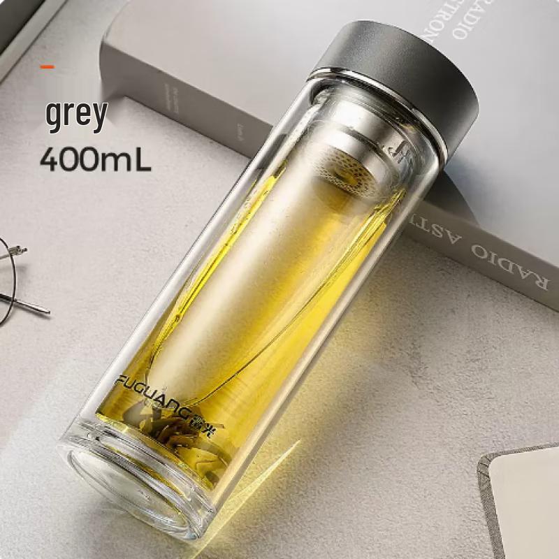 Fuguang G2061 Double Wall Glass Tea Infuser Bottle