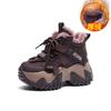 Autumn and winter new thick-soled dad shoes women's outer wear Korean version of casual versatile velvet warm sports women's shoes