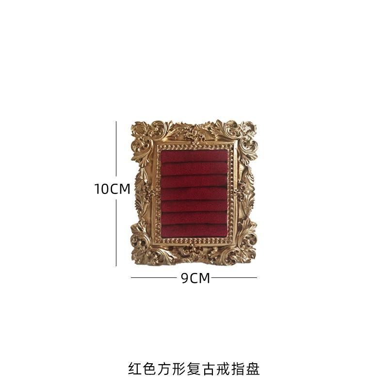 Elegante Suporte de Exibição de Joias com Bandeja de Anéis Vintage Adereços para Fotos para Decoração de Balcão Organizador de Joias para Loja Estúdio de Fotografia