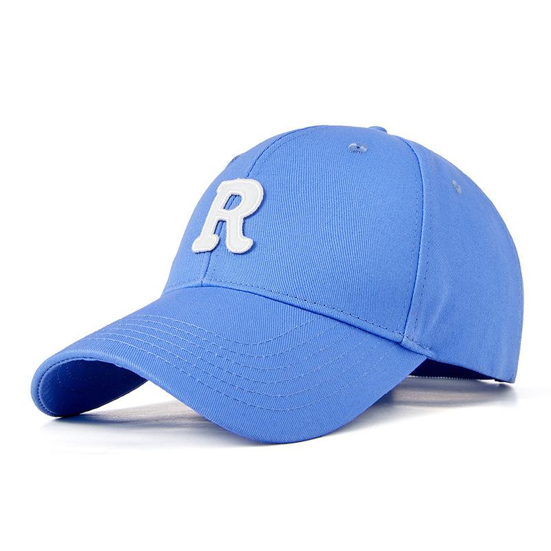 Multi-Color Hardtop R-Letter Baseball Hat Men'S And Women'S Sports Sunshade Sun Protection Moisture Cap Has Large Size