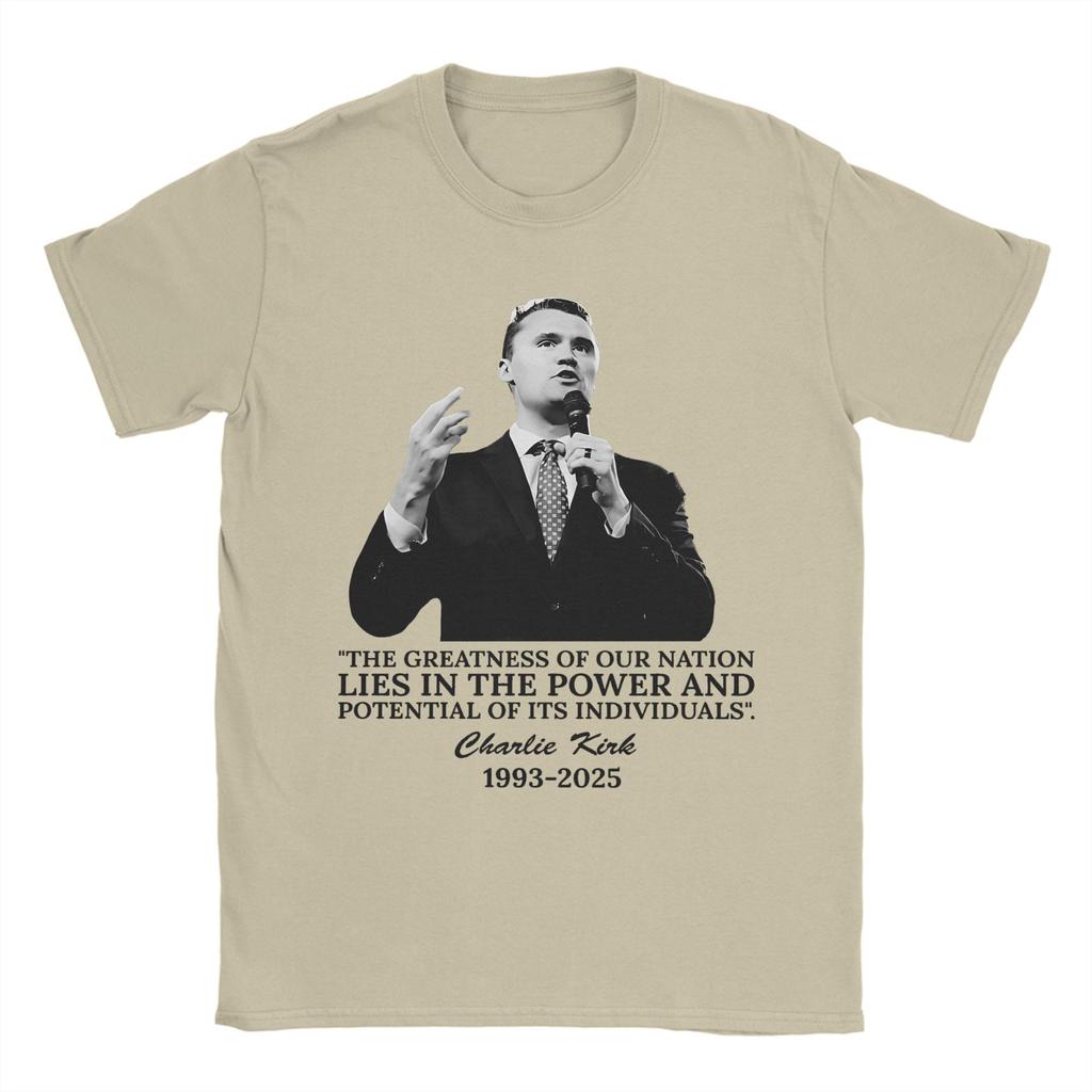Turning Point USA T-Shirt Sommer Trendige T-Shirts Herren Baumwolle O-Ausschnitt Übergröße Kleidung Kurzarm Streetstyle T-Shirt