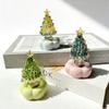 Miniature Christmas Tree Ornament Handcrafted Glass Sculpture  Living Room Decoration