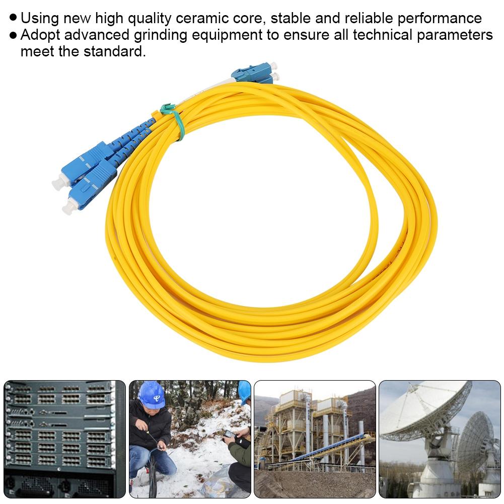 9.8ft SC LC Fiber Optic Patch Cord PVC Singlemode Jumper Cable for Network  less than br more than