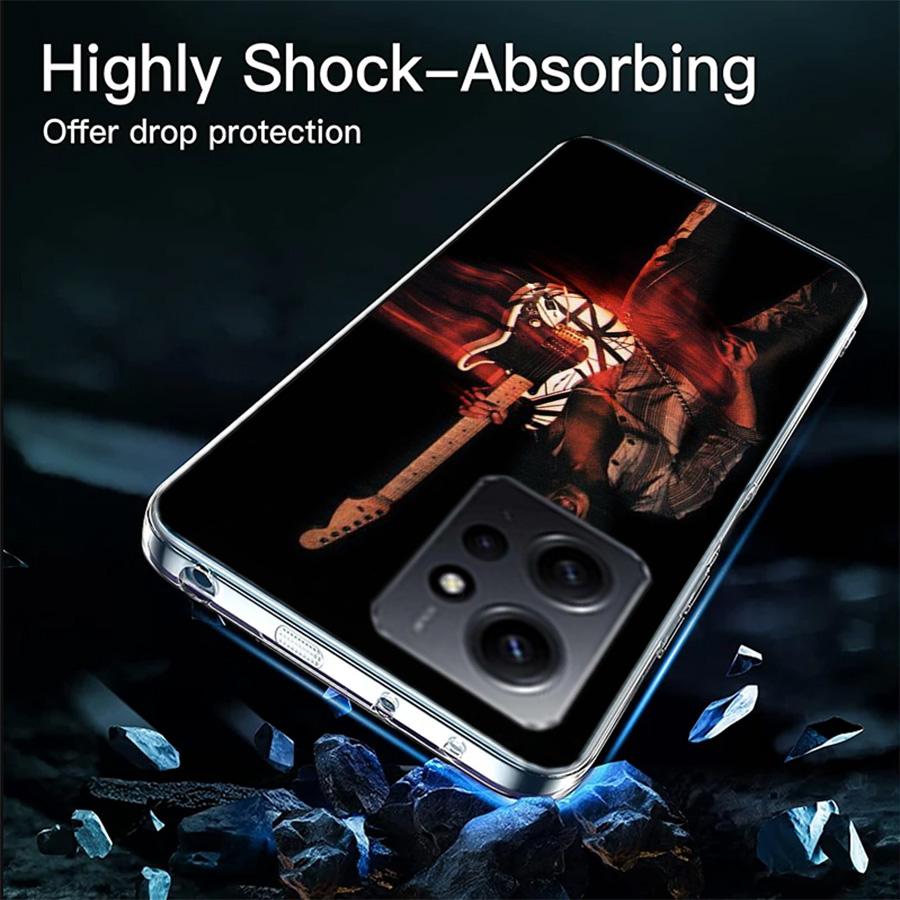 Eddie Van Halen Graphic Guitar Phone Case For Redmi 12 13C 12C 15C 9 10 10C Note 13 Pro Plus 14 15 Pro 9T 9C 9A TPU Soft Cover C