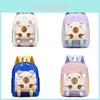 Cartoon Capybara Kids Backpack With Loadreducing Nylon Design For Preschool And School Use