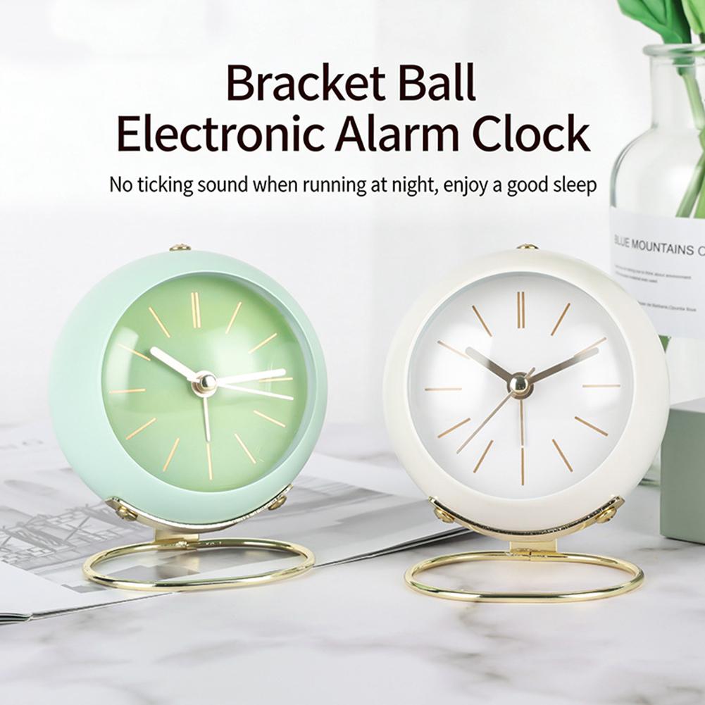 Silents Alarm Clock Loud Bell Alarm Clocks Classic Simple Small Table Clock with Night Light for Kids Bedside Bedroom