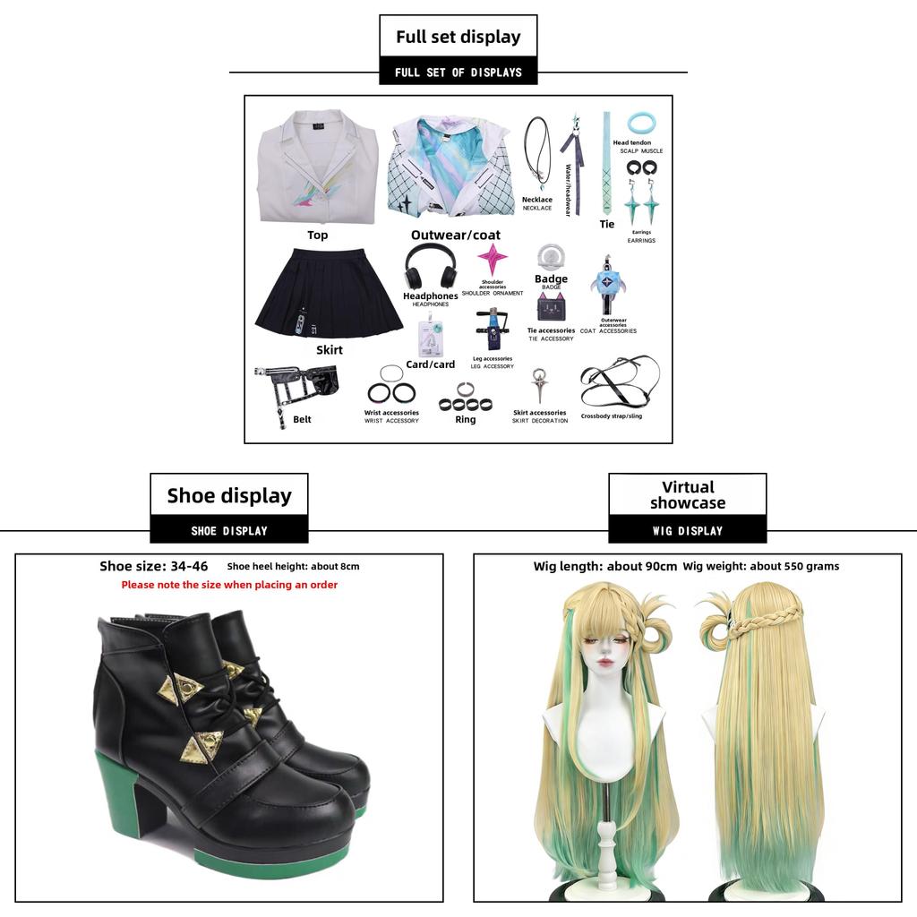 Wuthering Waves Lynae Cosplay Kostuum Met Zachte Stof Voor Anime Rollenspel En Conventies