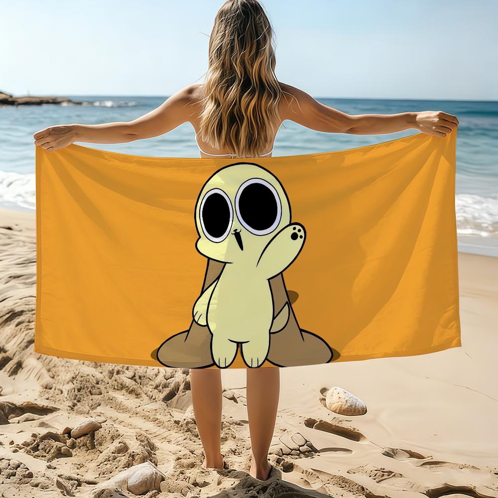 

Funny Cartoon Chikn Cute N-Nuggit EYE Towel Beach Towel Oversized Quick Dry Towel Absorbent Soft Swim BeachTowels for Men Women W30*H60(CM)
