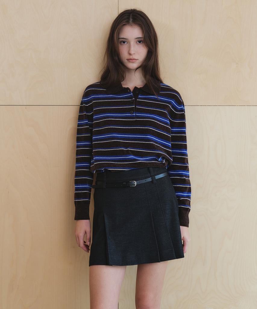 OLIVE DES OLIVE Option Belt Pleated Skirt Ow6As8530