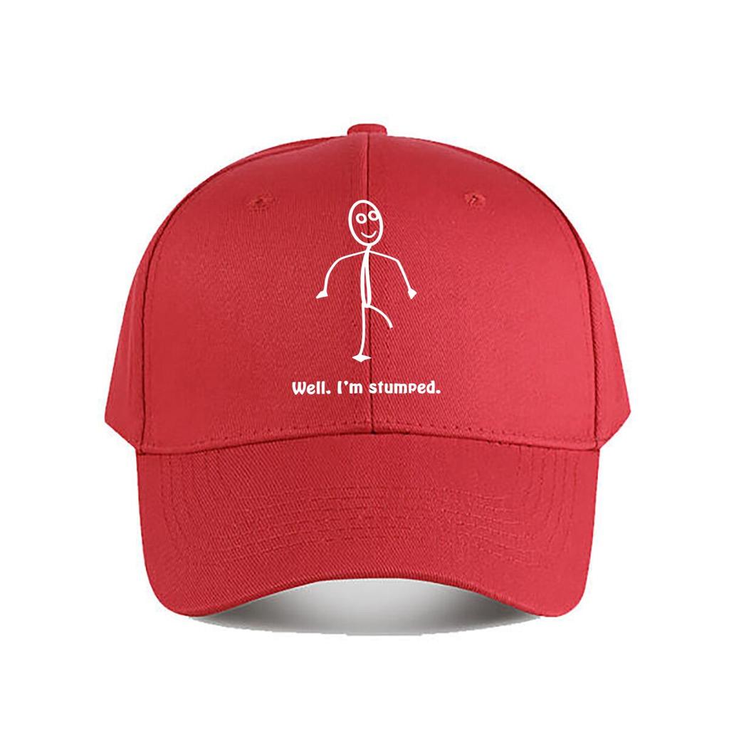 Vintage Washed Cotton Baseball Cap Stick Figure Well Im Stumped Baseball Cap Fashion Unisex Sunhat Womens Outdoor Sports