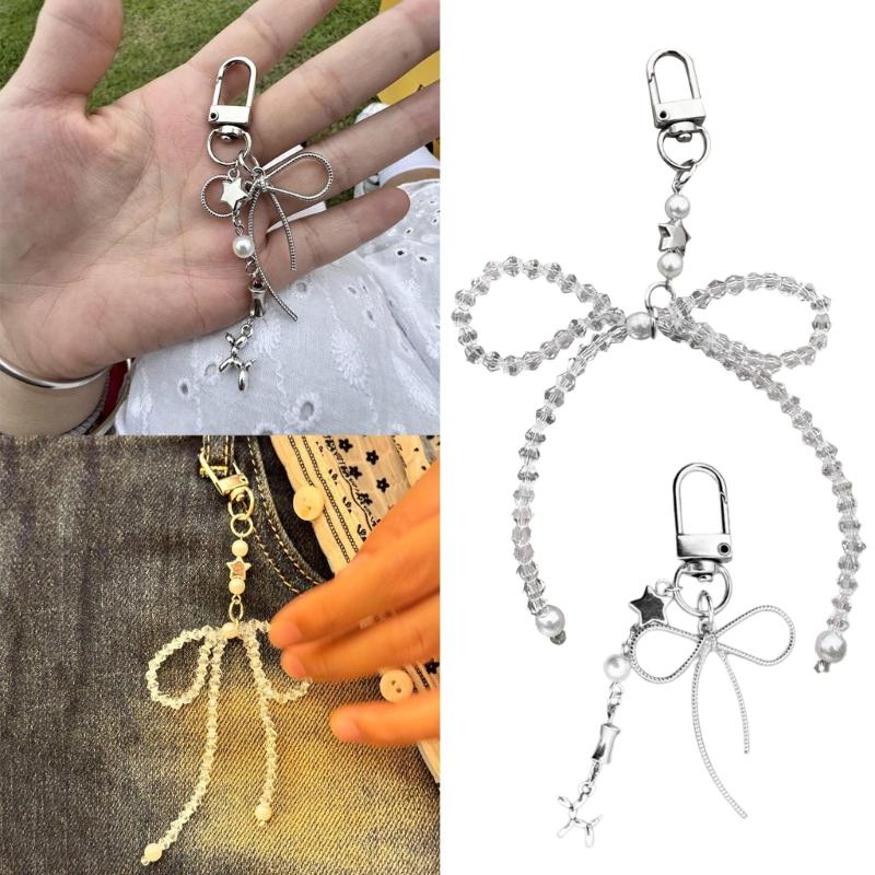 Stylish Star Keychain for Women Girls Phone Charm Cute Keyring Bag Pendant Fashion Accessory for Bag Purse Backpack
