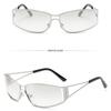 Frameless Punk Goggle Women Sunglasses Elliptical Premium Rimless Sunglasses Y2K Spicy  Girl Ins Same Style Sun Glasses