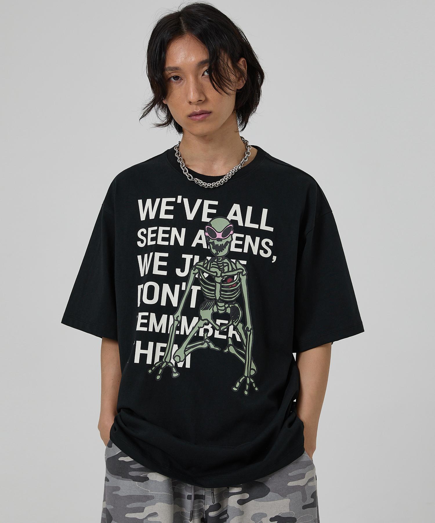 Hoodhood Skull Alien Short Sleeve T-Shirt Black Black/2