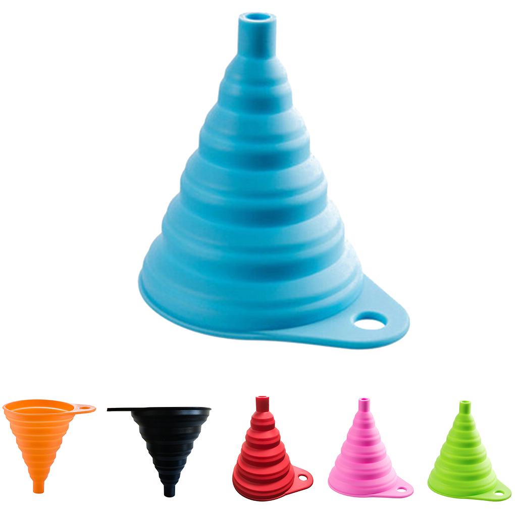 Gel Foldable Collapsible Funnel Hopper Kitchen Accessories Cooking Tool