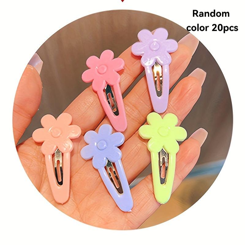 20pcs Flower Bowknot Hair Clips Y2K Girls Candy Color Barrettes BB Hairpins Hair Accessories,Perfect For Gifts,Photography Props