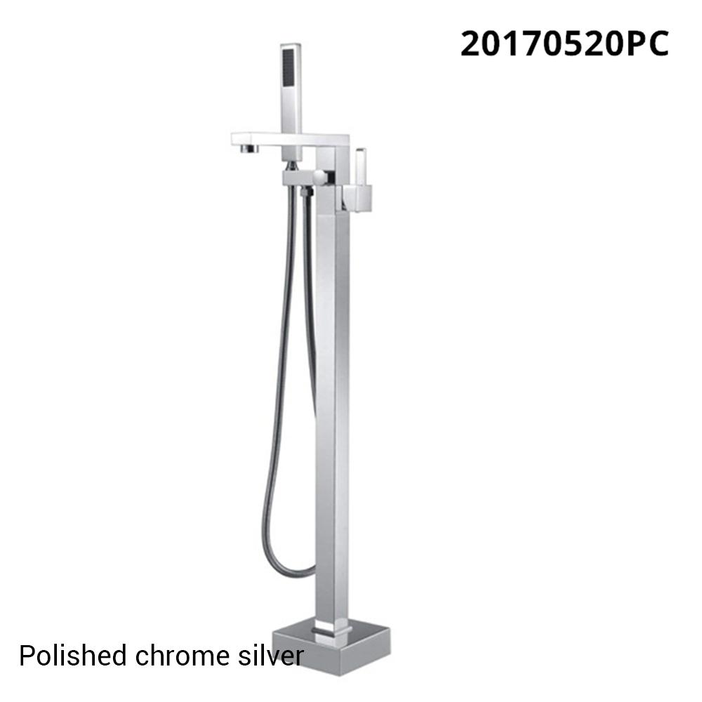 

Отдельно стоящий смеситель для ванны, напольный смеситель, матовый черный, розовое золото, квадратный, с одной ручкой, душевой кран