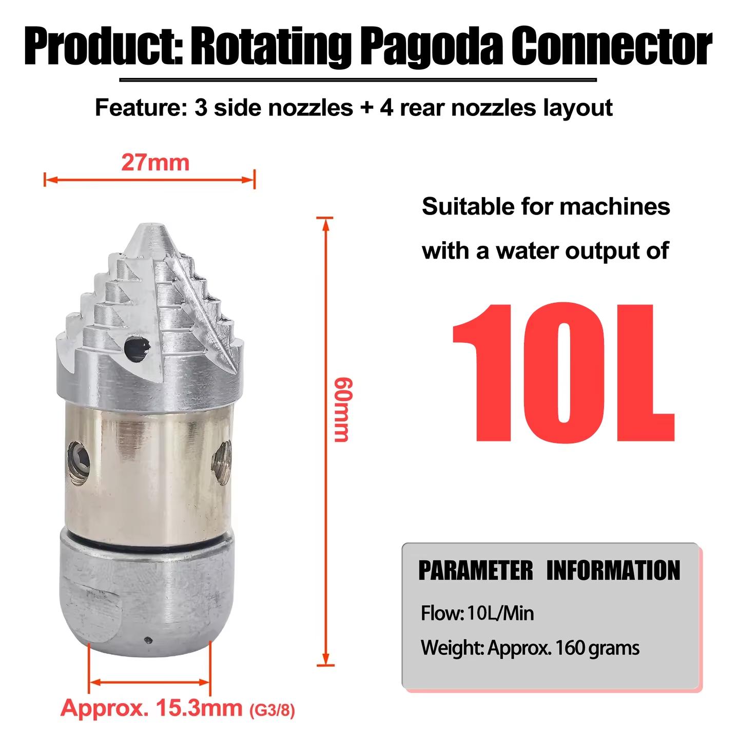 

1pc Industrial Grade High-Pressure Stainless Steel Drain Nozzle - Pipe Unclogger & Sewer Dredging Tool
