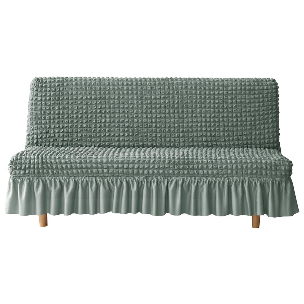 1PC M/L Seater Seersucker Futon Sofa Lipcover High Stretch Sofa Bed Skirt Cover Corner Sofa Protector Elastic Corner Couch Cover