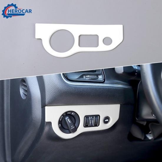 White ABS Headlight Switch Cover Trim For Dodge Challenger 12015+/Charger 2010+