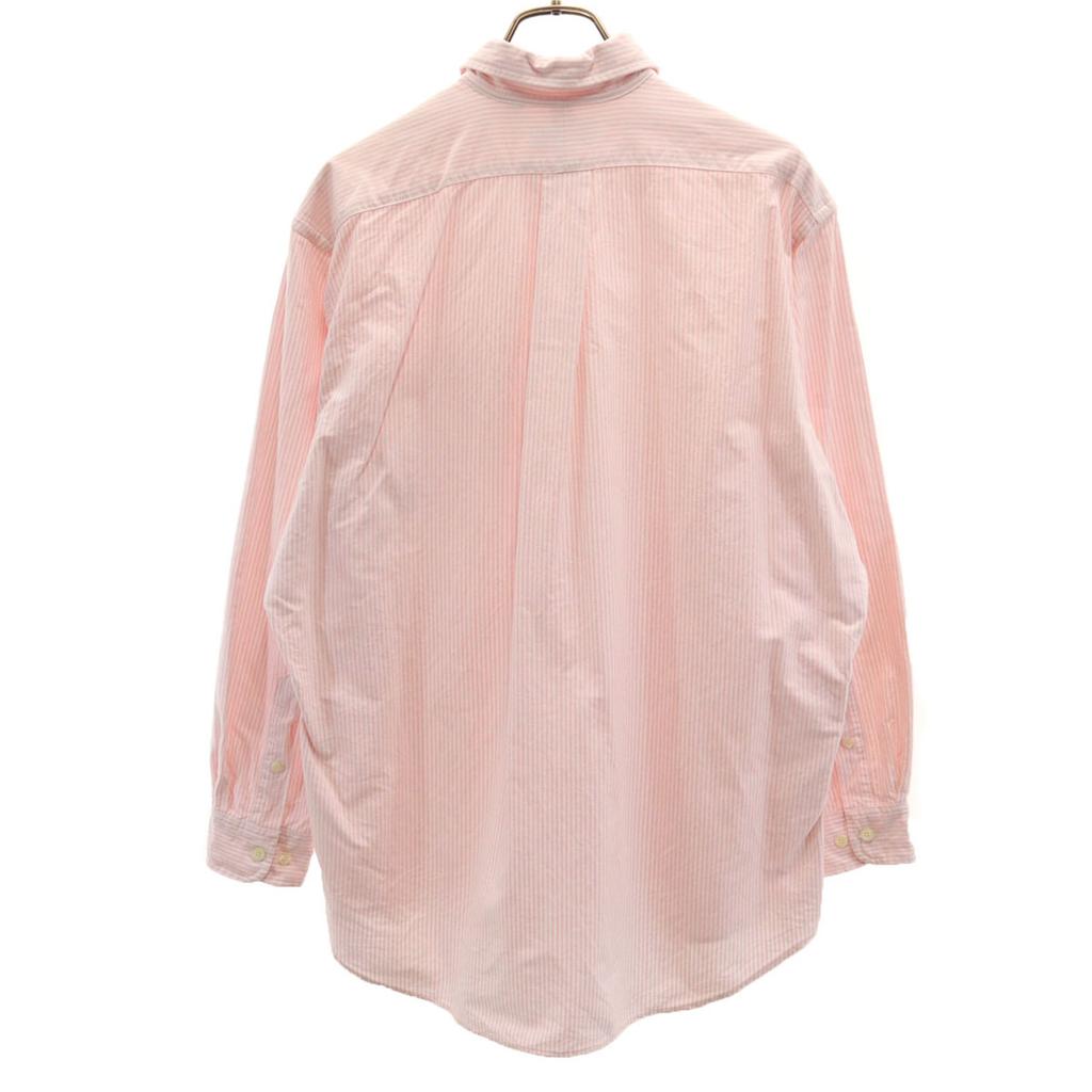 Yves Saint Laurent 90s Old Striped Pattern Long Sleeve Oxford Button Down Shirt Men's Used