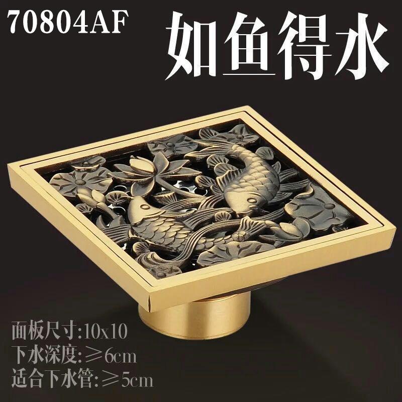 10X10cm antique brass odor proof floor drain bathroom shower room bathroom floor drain odor proof hardware bathroom accessories