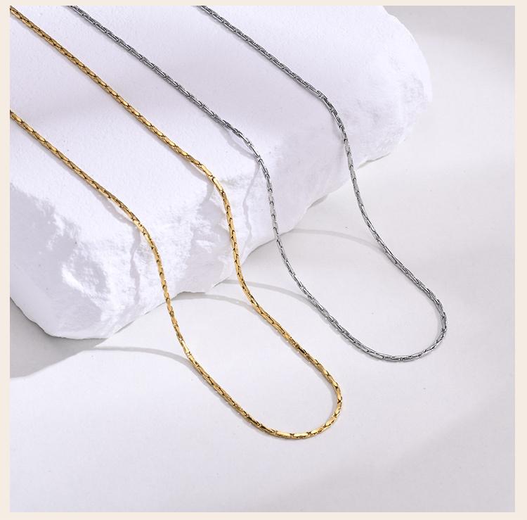 1mm Thin Chain Necklace, Women Choker Necklace, Stainless Steel Jewelry Non Tarnish