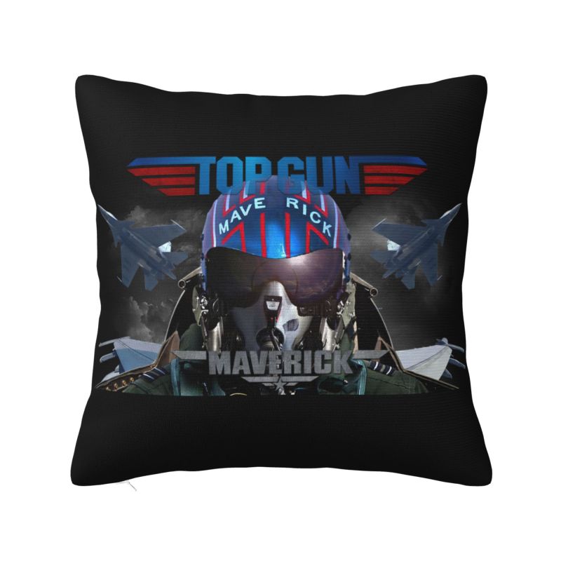 Tom Cruise Maverick Film Top Gun Cushion Covers Soft Luxury Pillow for Sofa