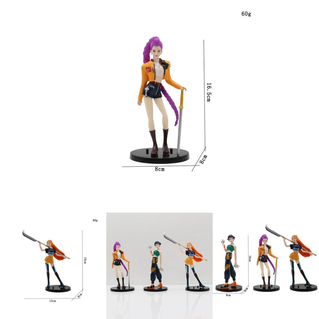 Kpop Dämonenjäger PVC Sammlerfigur mit Ständer und Zubehör zum Sammeln und Ausstellen