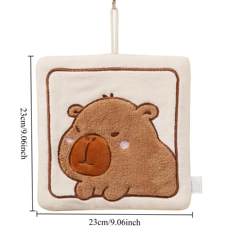 Home Cute Hand Towel Kitchen Towel Capybara Hand Towel Wet Wipes Absorbent Towels Household Cloth Wipe Dishcloth Toalla Capibara