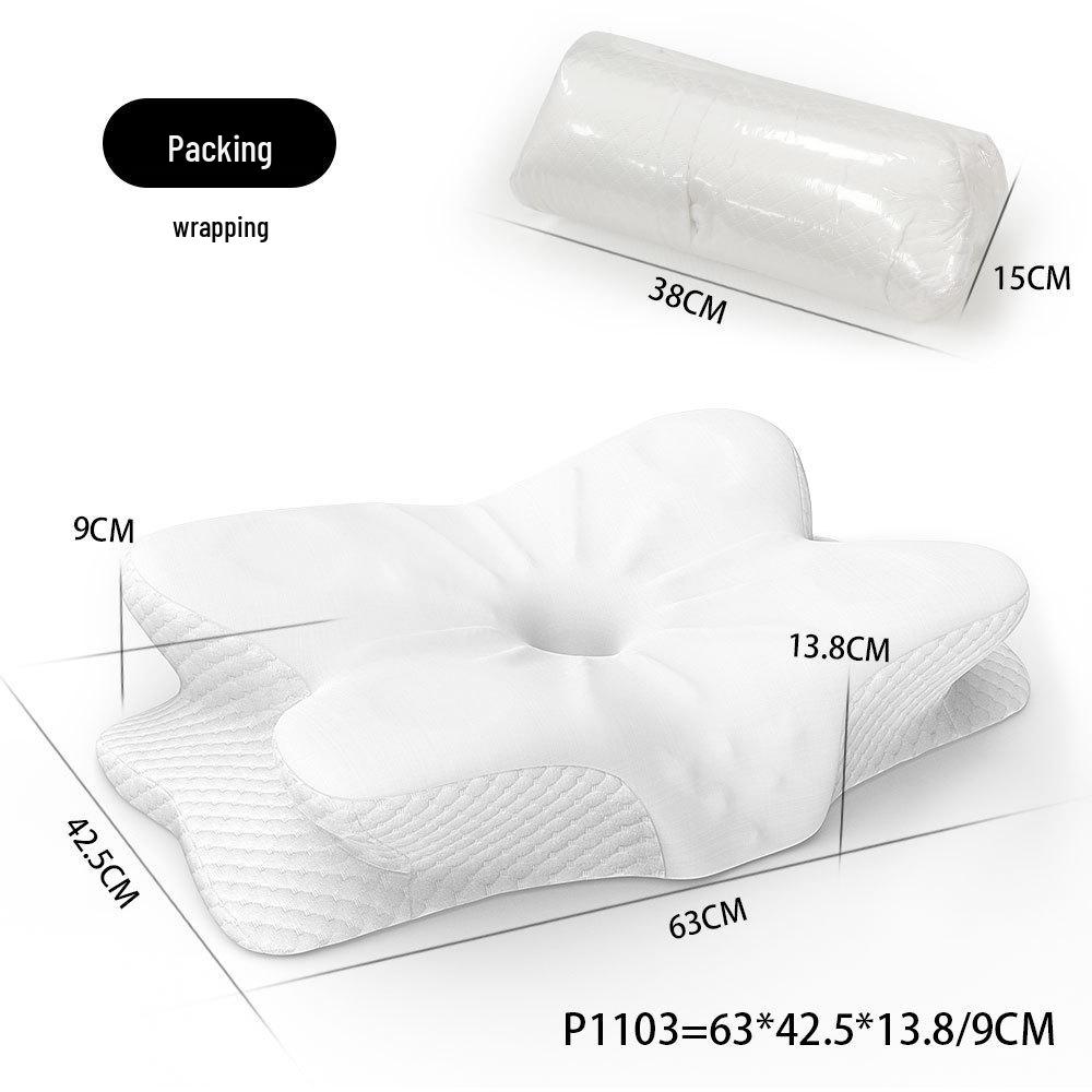 Verdicktes Schmetterling Eis-Seide Memory-Schaum Zervikal Nackenstützkissen Paar