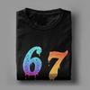6 7 Six Seven Meme 67 Unisexs T Shirt Novelty Tees Short Sleeve Crew Neck TShirt Cotton Printing Clothing