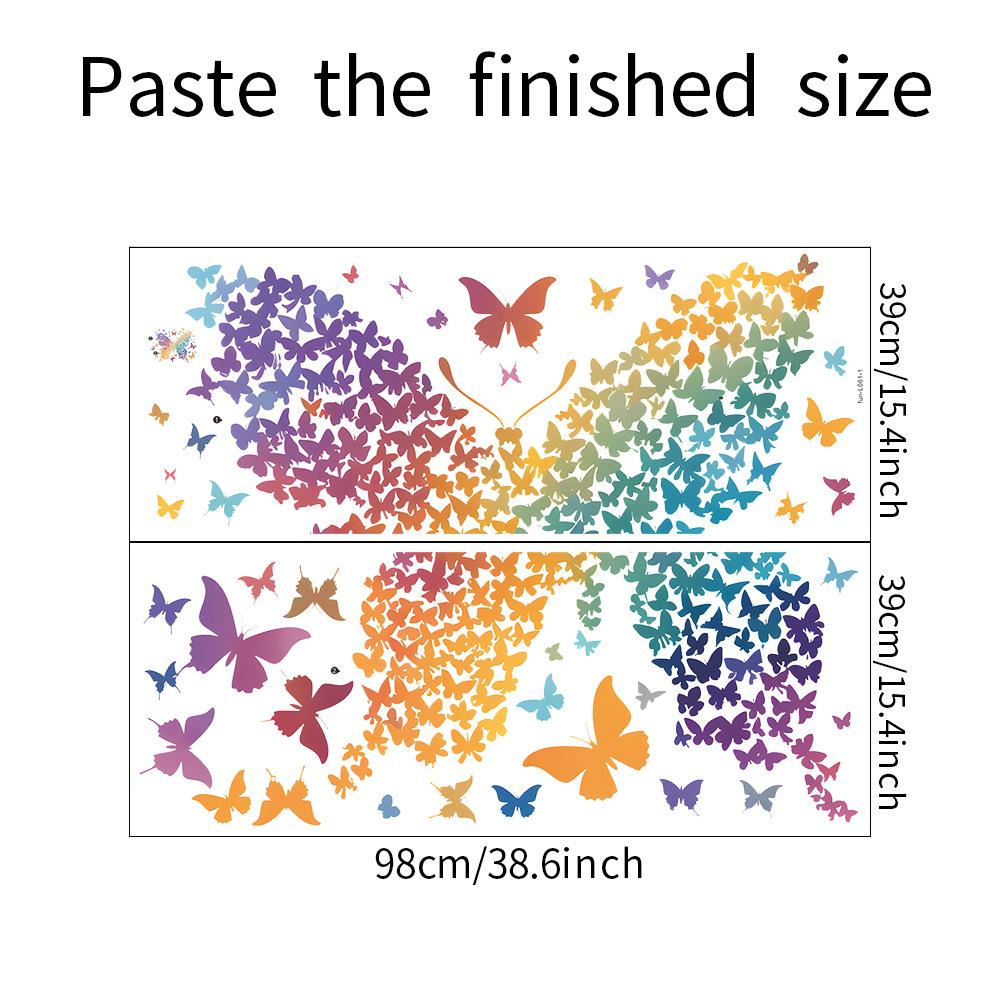Colorful Butterfly Wall Sticker Self-Adhesive Removable for Bedroom Living Room Background Wall Decoration