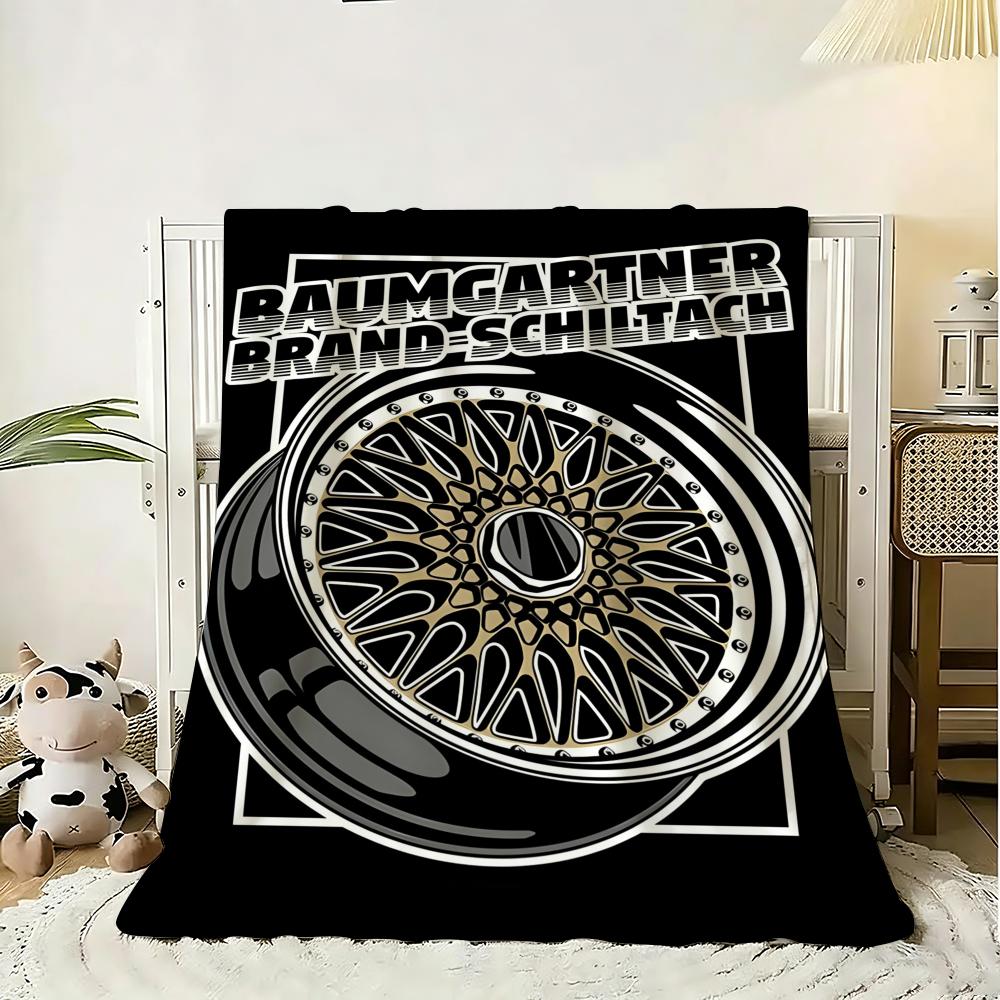 B-BBS-SB Racing Throw Soft Flannel Throw Blanket, Lightweight Breathable Summer Nap Blanket For Sofa Home Travel Cozy Decor