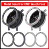 Metalllünettenring Metallschutz Gehäuseabdeckung Armbandabdeckung Gehärtetes Glasfolie Metall-Uhrlünette für CMF by Nothing Watch Pro 2