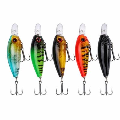 5PCS 4.5cm 5cm Topwater Fishing Lures ABS Hard Baits Lifelike Artificial Hard Baits  Bass Fishing