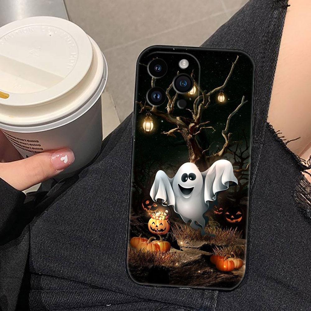 Halloween Pumpkin Bat Cover Phone Case For iphone Apple 17 AIR 16E 16 15 14 13 12 11 Pro XR Max 8 7 Plus TPU Case Funda Shell