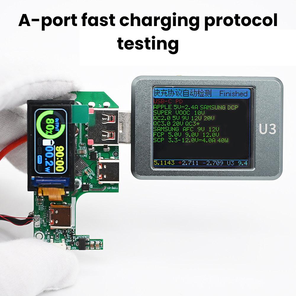 PD45W PD65W Fast Charging Module 0.96-inch TFT DIY Power Bank Motherboard Module Battery Protection Board Type C USB Interface