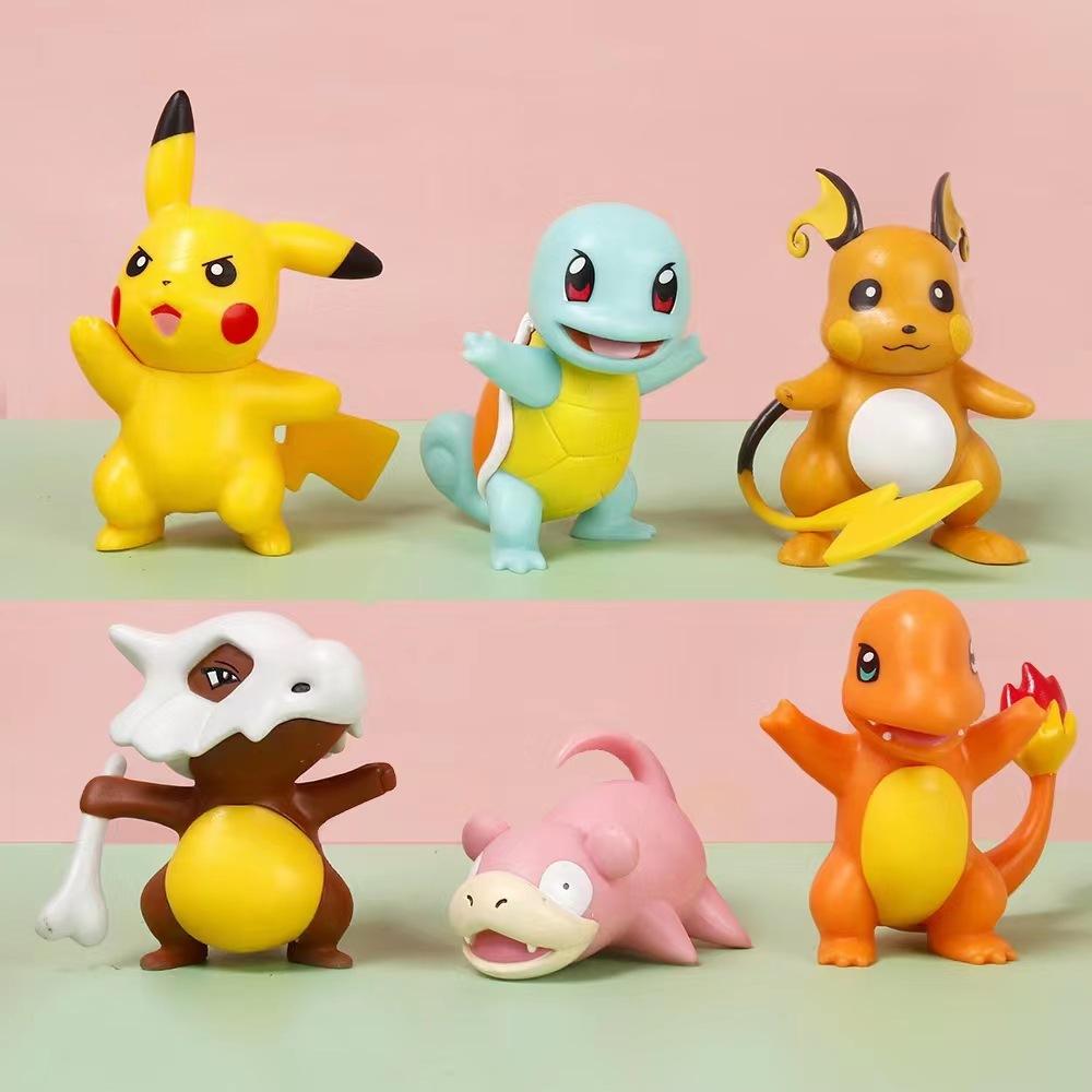 Hot Pokemon Anime Figures Pikachu Toys Model Charmander Psyduck Squirtle Jigglypuff Bulbasaur Kawaii Collect Dolls Kids High Quality Gift