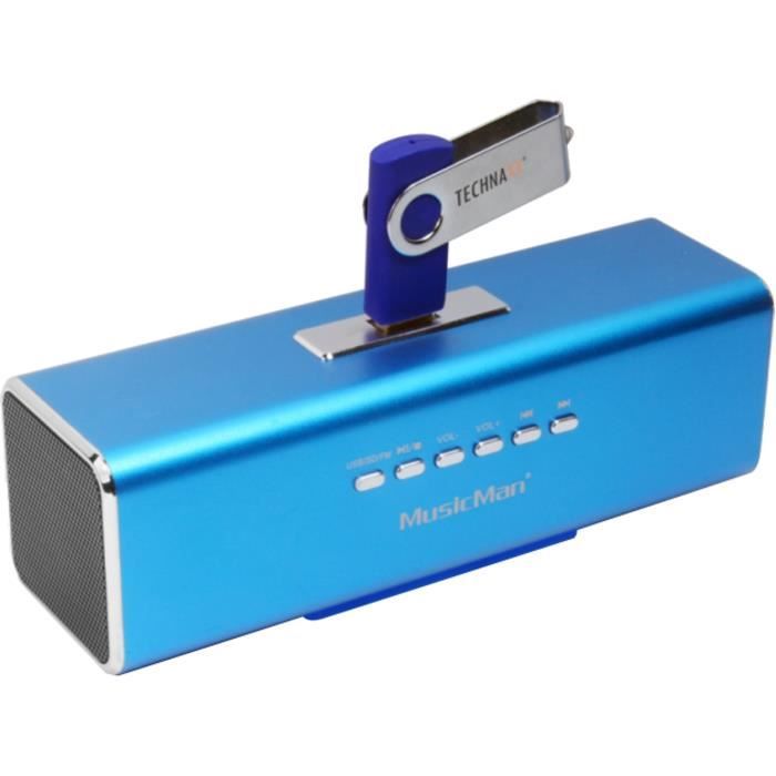 MUSICMAN MA SOUNDSTATION Enceinte Portable Avec Grille De Protection Bleue