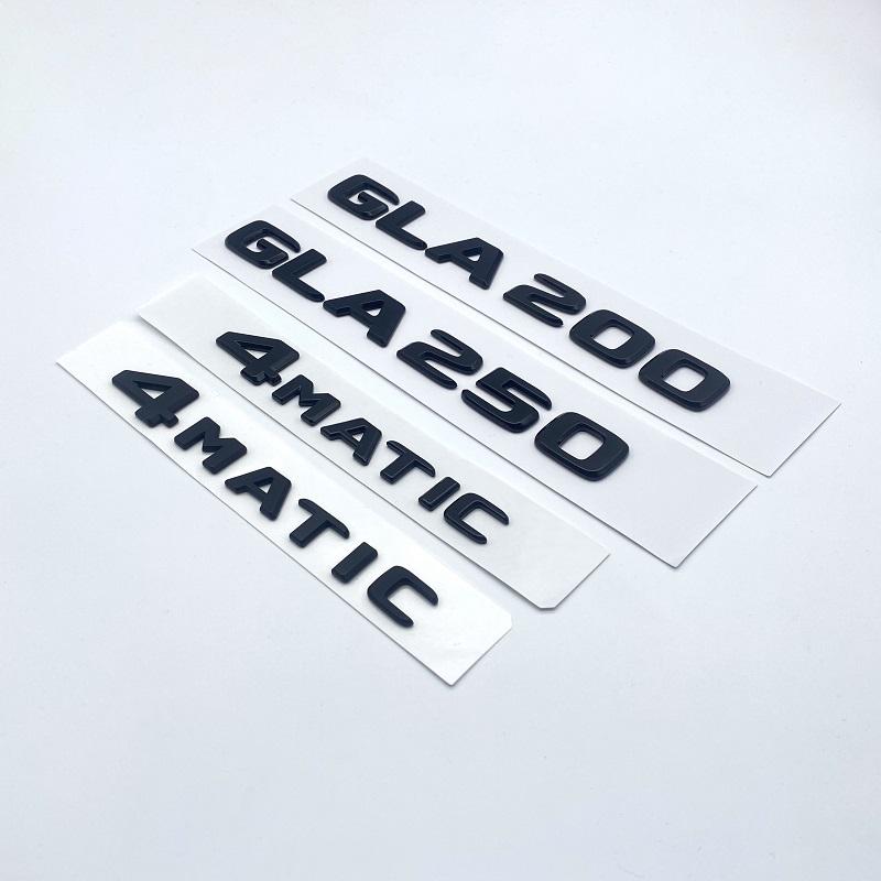 2017 silberne schwarze Buchstaben GLA180 GLA200 GLA220d GLA250 GLA260 4Matic Emblem für Mercedes Benz X156 H247 Kofferraum-Logo