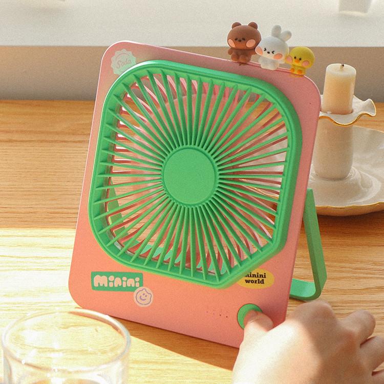 Line Friends Minini Table Fan (Blue/Pink)