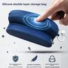 New Double-layer Storage Bag, Multi-functional Double-layer Cosmetic Bag, Travel Glasses Bag, Stationery Case, Perfume Bag.