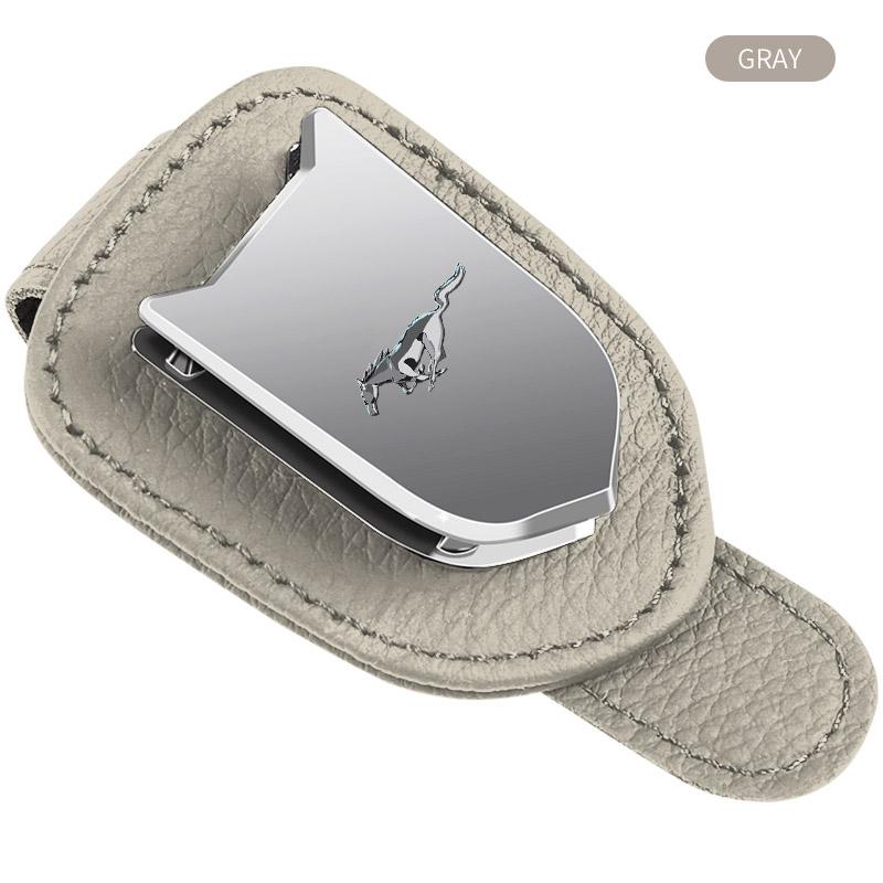

Car Auto Sun Visor Glasses Box Sunglasses Clip Card Ticket Holder Stand For ord Mustang Explorer Focus Shelby GT350 Kuga Fusion F-150 500 Mustang серый