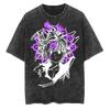 The Seven Deadly Sins Graphic T Shirt Escanor Print Tshirt Vintage Washed Streetwear Men Women Clothes Pure Cotton Loose Tees