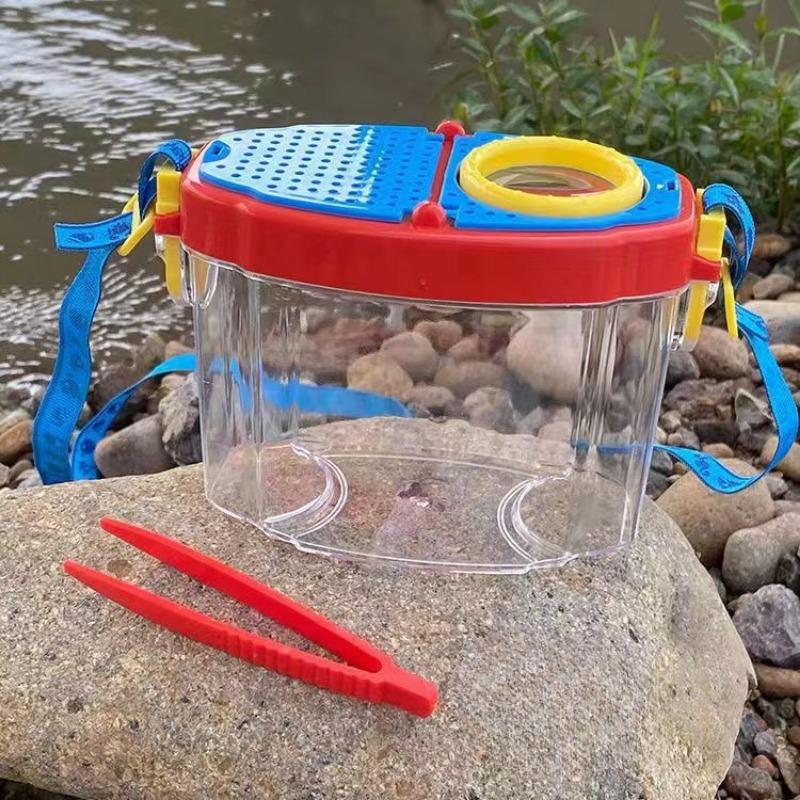 Outdoor Children's Insect Observation Box Magnifying Glass Toy ExplorationButterfly Catching Fish Fishing Adventure